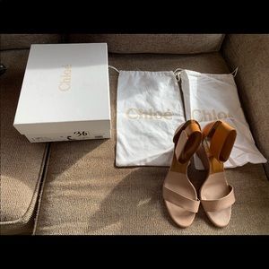 Chloe Velcro wedge sandals size 39